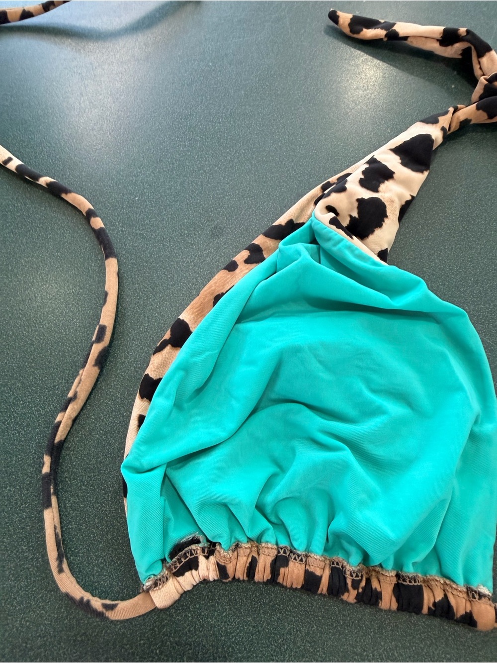 Vix Paula Hermanny Leopard Aqua Triangle Bikini Set - Picture 13 of 16